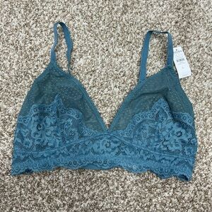 Lace Bralette in Teal - Women's Intimates